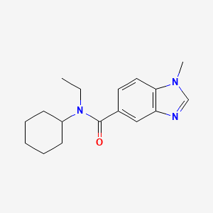 molecular formula C17H23N3O B7151594 N-cyclohexyl-N-ethyl-1-methylbenzimidazole-5-carboxamide 