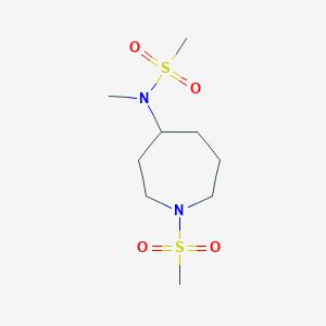 molecular formula C9H20N2O4S2 B7151993 N-methyl-N-(1-methylsulfonylazepan-4-yl)methanesulfonamide 