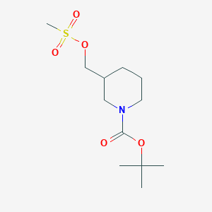 molecular formula C12H23NO5S B071520 tert-Butyl 3-(((methylsulfonyl)oxy)methyl)piperidine-1-carboxylate CAS No. 162166-99-6