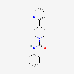 molecular formula C17H19N3O B7152001 N-phenyl-4-pyridin-2-ylpiperidine-1-carboxamide 