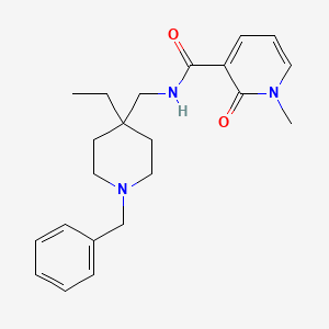 molecular formula C22H29N3O2 B7152102 N-[(1-benzyl-4-ethylpiperidin-4-yl)methyl]-1-methyl-2-oxopyridine-3-carboxamide 
