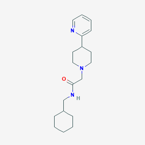 molecular formula C19H29N3O B7152264 N-(cyclohexylmethyl)-2-(4-pyridin-2-ylpiperidin-1-yl)acetamide 