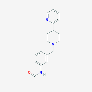 molecular formula C19H23N3O B7152275 N-[3-[(4-pyridin-2-ylpiperidin-1-yl)methyl]phenyl]acetamide 