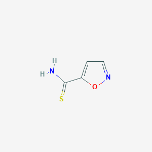 molecular formula C4H4N2OS B071524 1,2-Oxazole-5-carbothioamide CAS No. 175334-72-2
