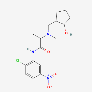 molecular formula C16H22ClN3O4 B7152470 N-(2-chloro-5-nitrophenyl)-2-[(2-hydroxycyclopentyl)methyl-methylamino]propanamide 