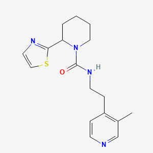 molecular formula C17H22N4OS B7152515 N-[2-(3-methylpyridin-4-yl)ethyl]-2-(1,3-thiazol-2-yl)piperidine-1-carboxamide 