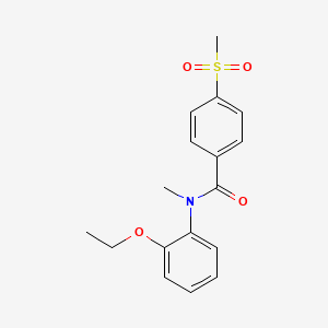 molecular formula C17H19NO4S B7152564 N-(2-ethoxyphenyl)-N-methyl-4-methylsulfonylbenzamide 
