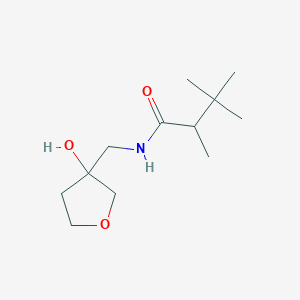 molecular formula C12H23NO3 B7152571 N-[(3-hydroxyoxolan-3-yl)methyl]-2,3,3-trimethylbutanamide 