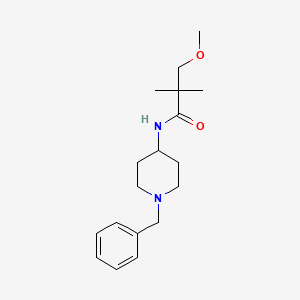 molecular formula C18H28N2O2 B7152613 N-(1-benzylpiperidin-4-yl)-3-methoxy-2,2-dimethylpropanamide 