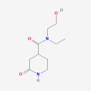 molecular formula C10H18N2O3 B7152658 N-ethyl-N-(2-hydroxyethyl)-2-oxopiperidine-4-carboxamide 