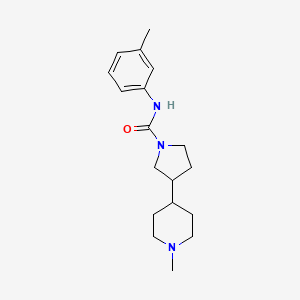 molecular formula C18H27N3O B7152675 N-(3-methylphenyl)-3-(1-methylpiperidin-4-yl)pyrrolidine-1-carboxamide 