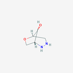 molecular formula C5H10N2O2 B071527 (1R,5R,8R)-6-oxa-2,3-diazabicyclo[3.2.1]octan-8-ol CAS No. 194040-38-5
