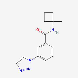 molecular formula C14H16N4O B7152716 N-(1-methylcyclobutyl)-3-(triazol-1-yl)benzamide 