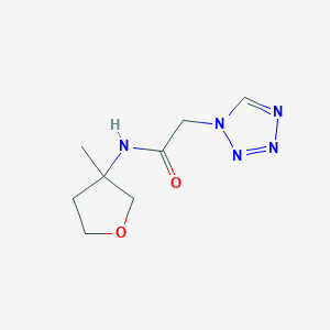 molecular formula C8H13N5O2 B7152849 N-(3-methyloxolan-3-yl)-2-(tetrazol-1-yl)acetamide 