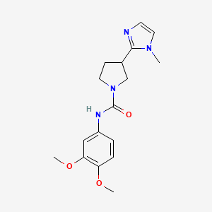 molecular formula C17H22N4O3 B7152876 N-(3,4-dimethoxyphenyl)-3-(1-methylimidazol-2-yl)pyrrolidine-1-carboxamide 