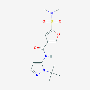 molecular formula C14H20N4O4S B7152879 N-(2-tert-butylpyrazol-3-yl)-5-(dimethylsulfamoyl)furan-3-carboxamide 