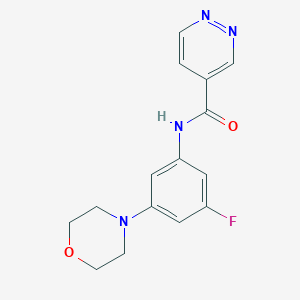 molecular formula C15H15FN4O2 B7152982 N-(3-fluoro-5-morpholin-4-ylphenyl)pyridazine-4-carboxamide 