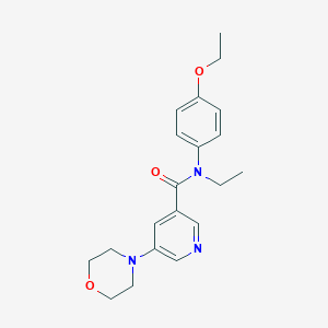 molecular formula C20H25N3O3 B7153034 N-(4-ethoxyphenyl)-N-ethyl-5-morpholin-4-ylpyridine-3-carboxamide 