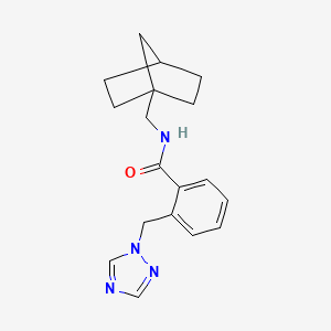 molecular formula C18H22N4O B7153231 N-(1-bicyclo[2.2.1]heptanylmethyl)-2-(1,2,4-triazol-1-ylmethyl)benzamide 