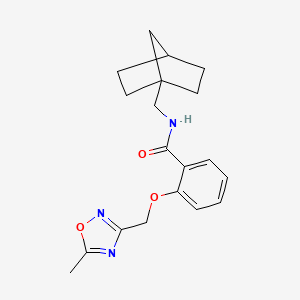 molecular formula C19H23N3O3 B7153249 N-(1-bicyclo[2.2.1]heptanylmethyl)-2-[(5-methyl-1,2,4-oxadiazol-3-yl)methoxy]benzamide 