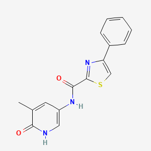 molecular formula C16H13N3O2S B7153353 N-(5-methyl-6-oxo-1H-pyridin-3-yl)-4-phenyl-1,3-thiazole-2-carboxamide 