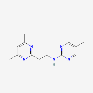 molecular formula C13H17N5 B7153410 N-[2-(4,6-dimethylpyrimidin-2-yl)ethyl]-5-methylpyrimidin-2-amine 