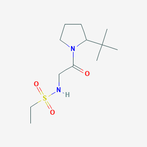 molecular formula C12H24N2O3S B7153603 N-[2-(2-tert-butylpyrrolidin-1-yl)-2-oxoethyl]ethanesulfonamide 