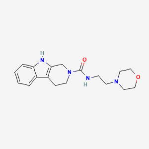 molecular formula C18H24N4O2 B7153622 N-(2-morpholin-4-ylethyl)-1,3,4,9-tetrahydropyrido[3,4-b]indole-2-carboxamide 