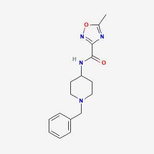 molecular formula C16H20N4O2 B7153679 N-(1-benzylpiperidin-4-yl)-5-methyl-1,2,4-oxadiazole-3-carboxamide 