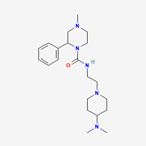 molecular formula C21H35N5O B7153797 N-[2-[4-(dimethylamino)piperidin-1-yl]ethyl]-4-methyl-2-phenylpiperazine-1-carboxamide 