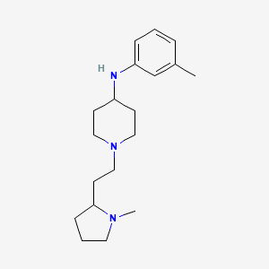 molecular formula C19H31N3 B7153899 N-(3-methylphenyl)-1-[2-(1-methylpyrrolidin-2-yl)ethyl]piperidin-4-amine 