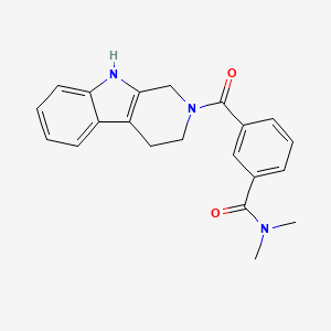 molecular formula C21H21N3O2 B7153912 N,N-dimethyl-3-(1,3,4,9-tetrahydropyrido[3,4-b]indole-2-carbonyl)benzamide 