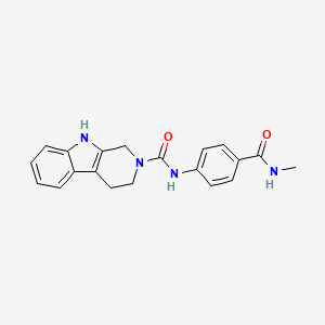 molecular formula C20H20N4O2 B7153958 N-[4-(methylcarbamoyl)phenyl]-1,3,4,9-tetrahydropyrido[3,4-b]indole-2-carboxamide 