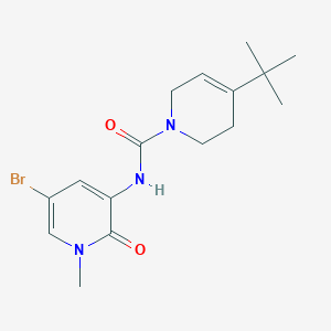molecular formula C16H22BrN3O2 B7153963 N-(5-bromo-1-methyl-2-oxopyridin-3-yl)-4-tert-butyl-3,6-dihydro-2H-pyridine-1-carboxamide 