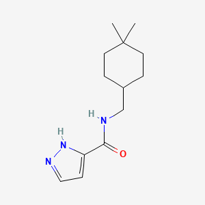 molecular formula C13H21N3O B7153997 N-[(4,4-dimethylcyclohexyl)methyl]-1H-pyrazole-5-carboxamide 