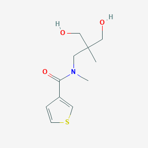 molecular formula C11H17NO3S B7154072 N-[3-hydroxy-2-(hydroxymethyl)-2-methylpropyl]-N-methylthiophene-3-carboxamide 
