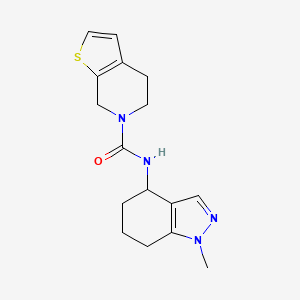 molecular formula C16H20N4OS B7154093 N-(1-methyl-4,5,6,7-tetrahydroindazol-4-yl)-5,7-dihydro-4H-thieno[2,3-c]pyridine-6-carboxamide 