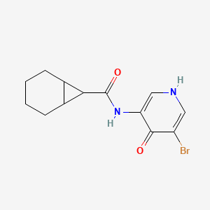 molecular formula C13H15BrN2O2 B7154300 N-(5-bromo-4-oxo-1H-pyridin-3-yl)bicyclo[4.1.0]heptane-7-carboxamide 