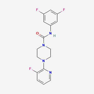 molecular formula C16H15F3N4O B7154457 N-(3,5-difluorophenyl)-4-(3-fluoropyridin-2-yl)piperazine-1-carboxamide 