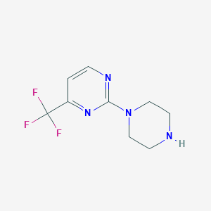 molecular formula C9H11F3N4 B071549 2-(Piperazin-1-yl)-4-(trifluoromethyl)pyrimidine CAS No. 179756-91-3