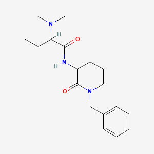 molecular formula C18H27N3O2 B7154970 N-(1-benzyl-2-oxopiperidin-3-yl)-2-(dimethylamino)butanamide 