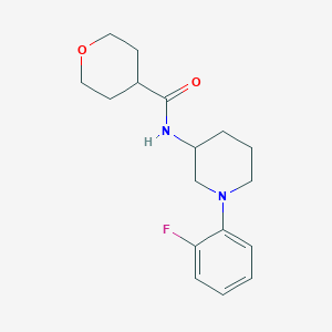 molecular formula C17H23FN2O2 B7155052 N-[1-(2-fluorophenyl)piperidin-3-yl]oxane-4-carboxamide 