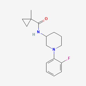 molecular formula C16H21FN2O B7155096 N-[1-(2-fluorophenyl)piperidin-3-yl]-1-methylcyclopropane-1-carboxamide 