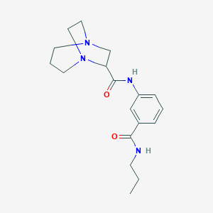 molecular formula C18H26N4O2 B7155390 N-[3-(propylcarbamoyl)phenyl]-1,5-diazabicyclo[3.2.2]nonane-6-carboxamide 