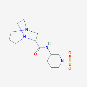 molecular formula C14H26N4O3S B7155440 N-(1-methylsulfonylpiperidin-3-yl)-1,5-diazabicyclo[3.2.2]nonane-6-carboxamide 