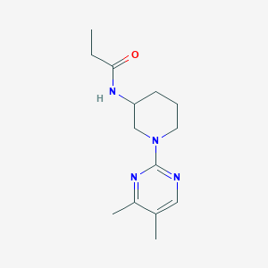 molecular formula C14H22N4O B7155547 N-[1-(4,5-dimethylpyrimidin-2-yl)piperidin-3-yl]propanamide 