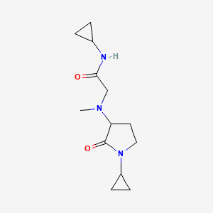 molecular formula C13H21N3O2 B7155562 N-cyclopropyl-2-[(1-cyclopropyl-2-oxopyrrolidin-3-yl)-methylamino]acetamide 