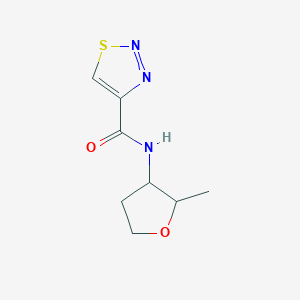 molecular formula C8H11N3O2S B7155615 N-(2-methyloxolan-3-yl)thiadiazole-4-carboxamide 