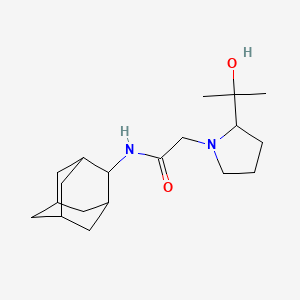 molecular formula C19H32N2O2 B7155664 N-(2-adamantyl)-2-[2-(2-hydroxypropan-2-yl)pyrrolidin-1-yl]acetamide 