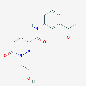 molecular formula C15H17N3O4 B7155990 N-(3-acetylphenyl)-1-(2-hydroxyethyl)-6-oxo-4,5-dihydropyridazine-3-carboxamide 